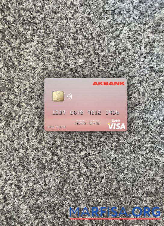 Downloadable Malta Akbank T.A.Ş. visa debit card photolook front sample